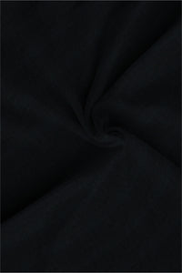 Jade Black Mandarin Collar Luxurious Linen Shirt