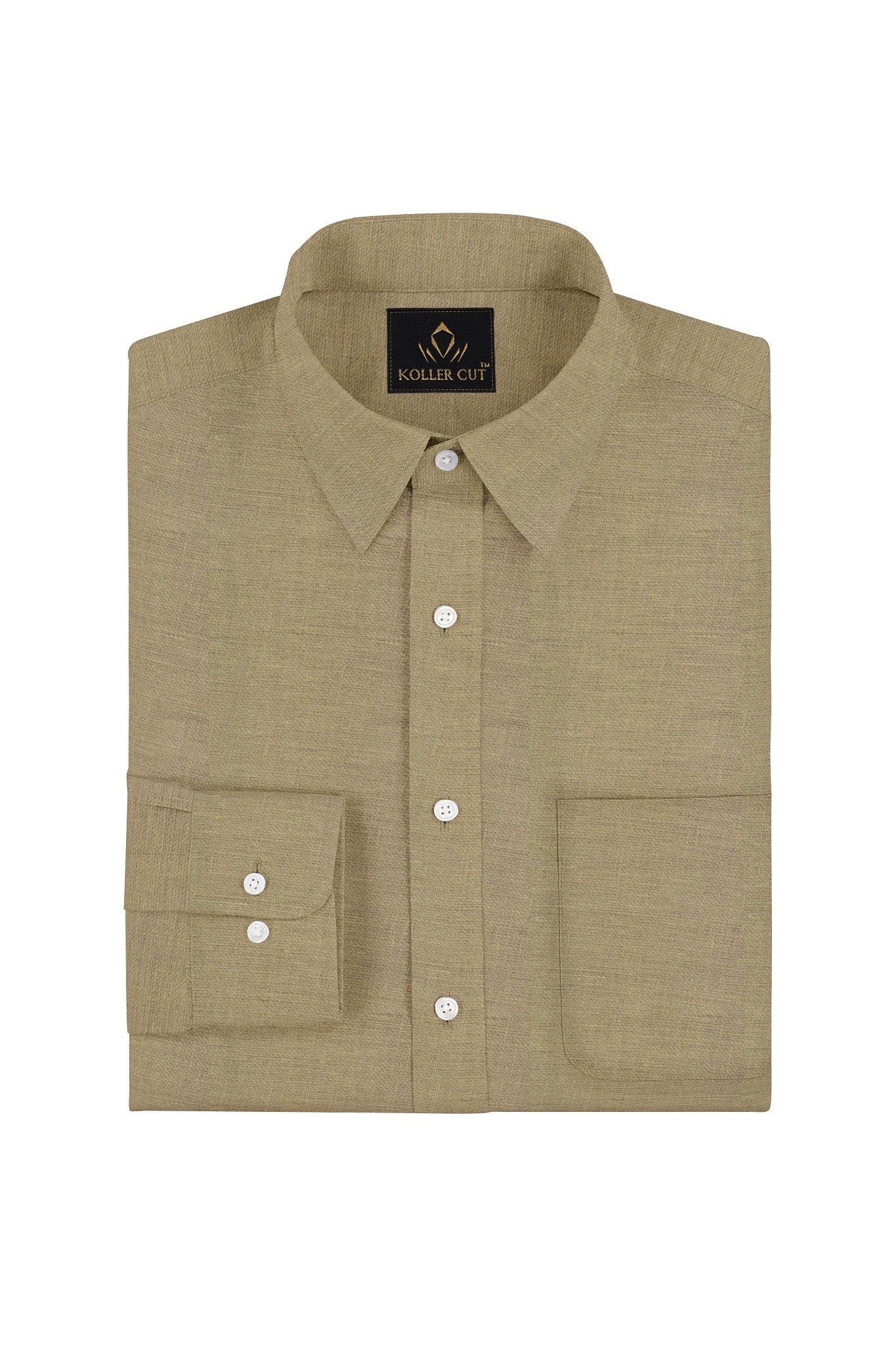 Tan Khaki Luxurious Linen Shirt