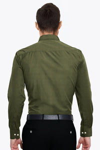 Olive Green Luxurious Linen Shirt