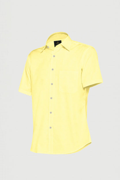 Lemon Yellow Luxurious Linen Shirt