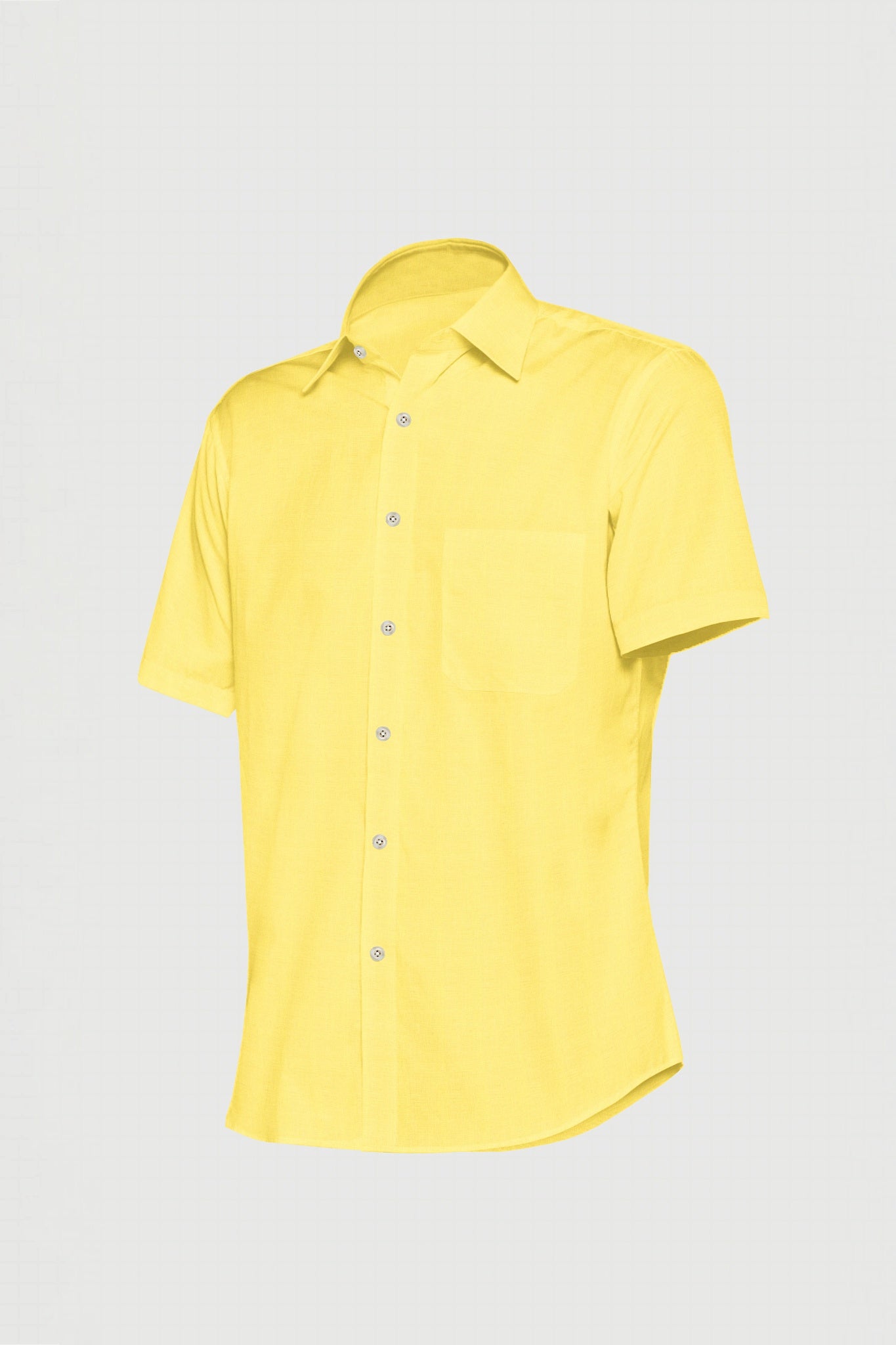 Lemon Yellow Luxurious Linen Shirt