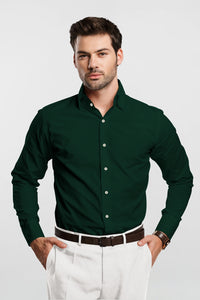Forest Green Giza Cotton Shirt