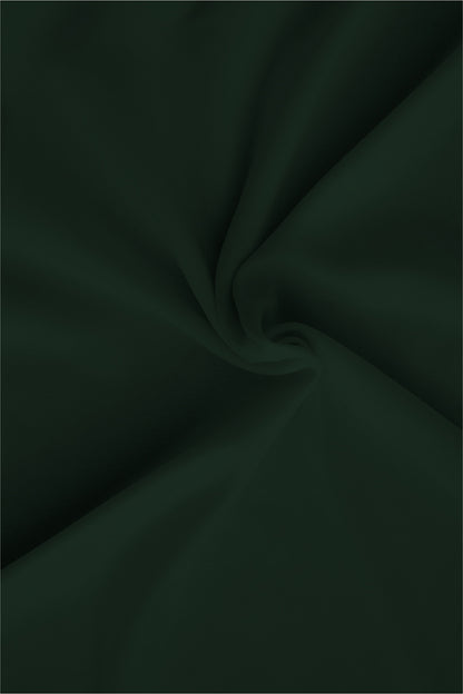 Forest Green Mandarin Collar Giza Cotton Shirt