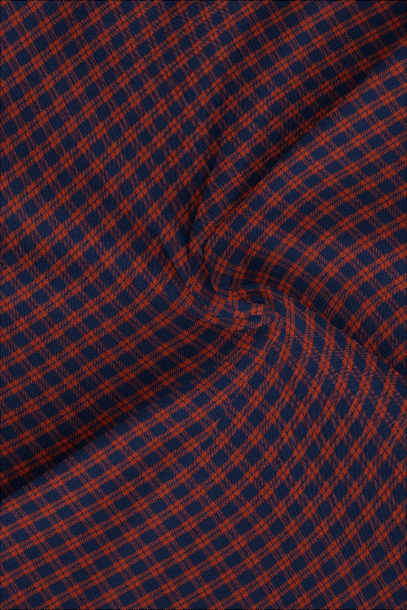 Navy With Maroon Gingham Men's Cotton shirt