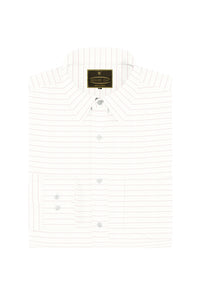 White and Reverie Pink Pinstripes Cotton Shirt