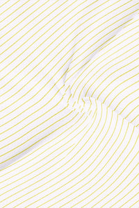 White with Mikado Yellow Broken Stripes Cotton Shirt