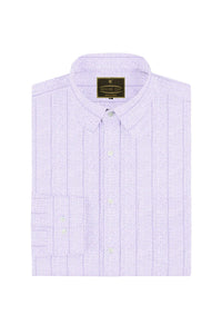 Lavender Purple and White Pinstripes Cotton Shirt