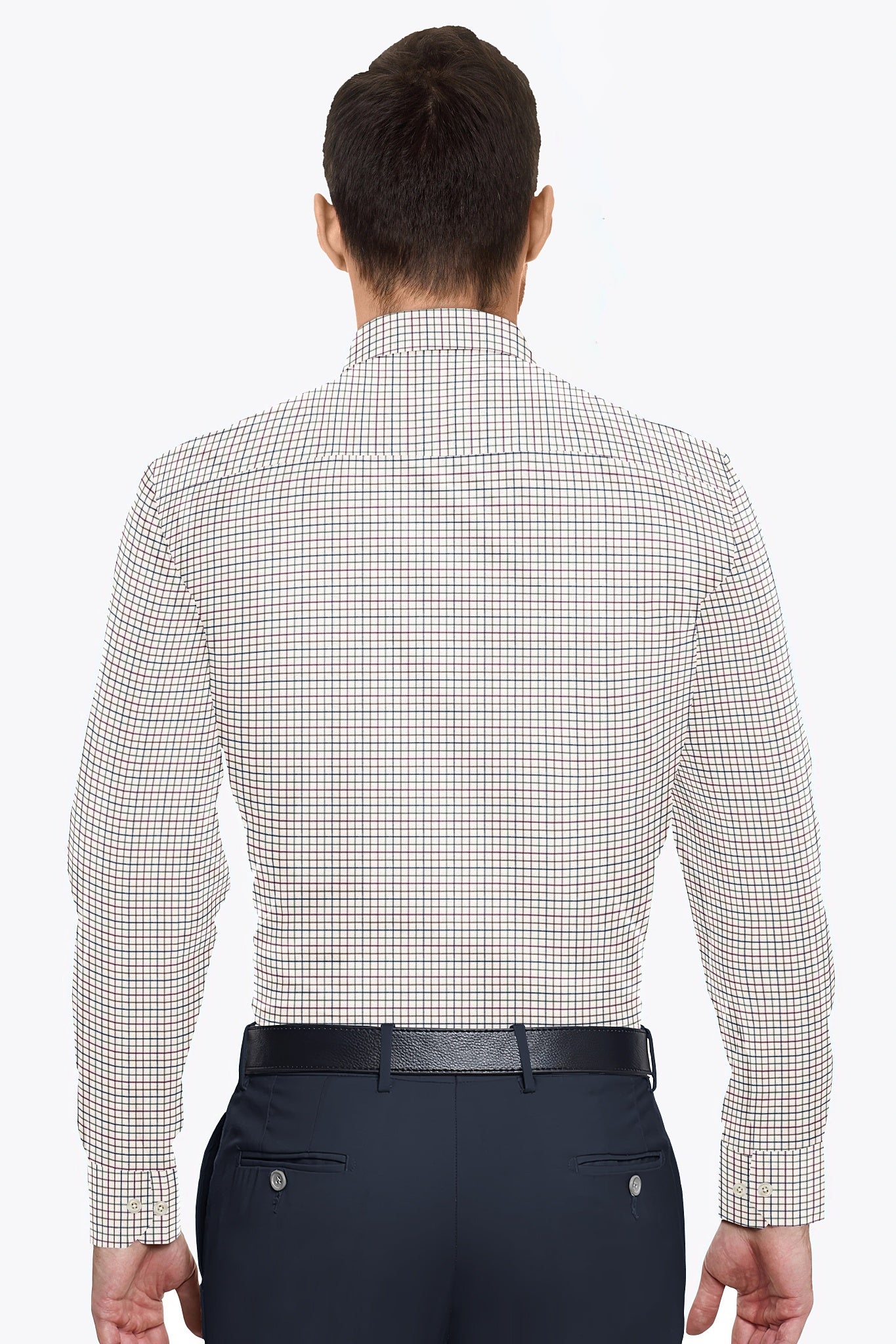 White with Cordovan Red and Cactus Green Checks Cotton Shirt
Pluss size Checks Shirt in india 