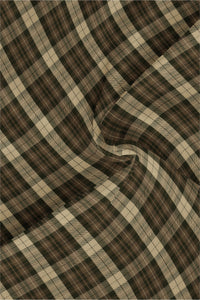 Cedar Brown with Wood Brown and Fawn Checks Cotton Shirt