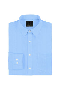 Placid Blue Solid Premium Modal Cotton Shirt