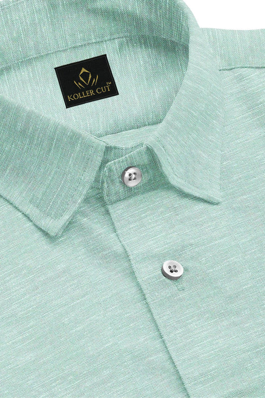 Mint Green Cotton Linen Shirt