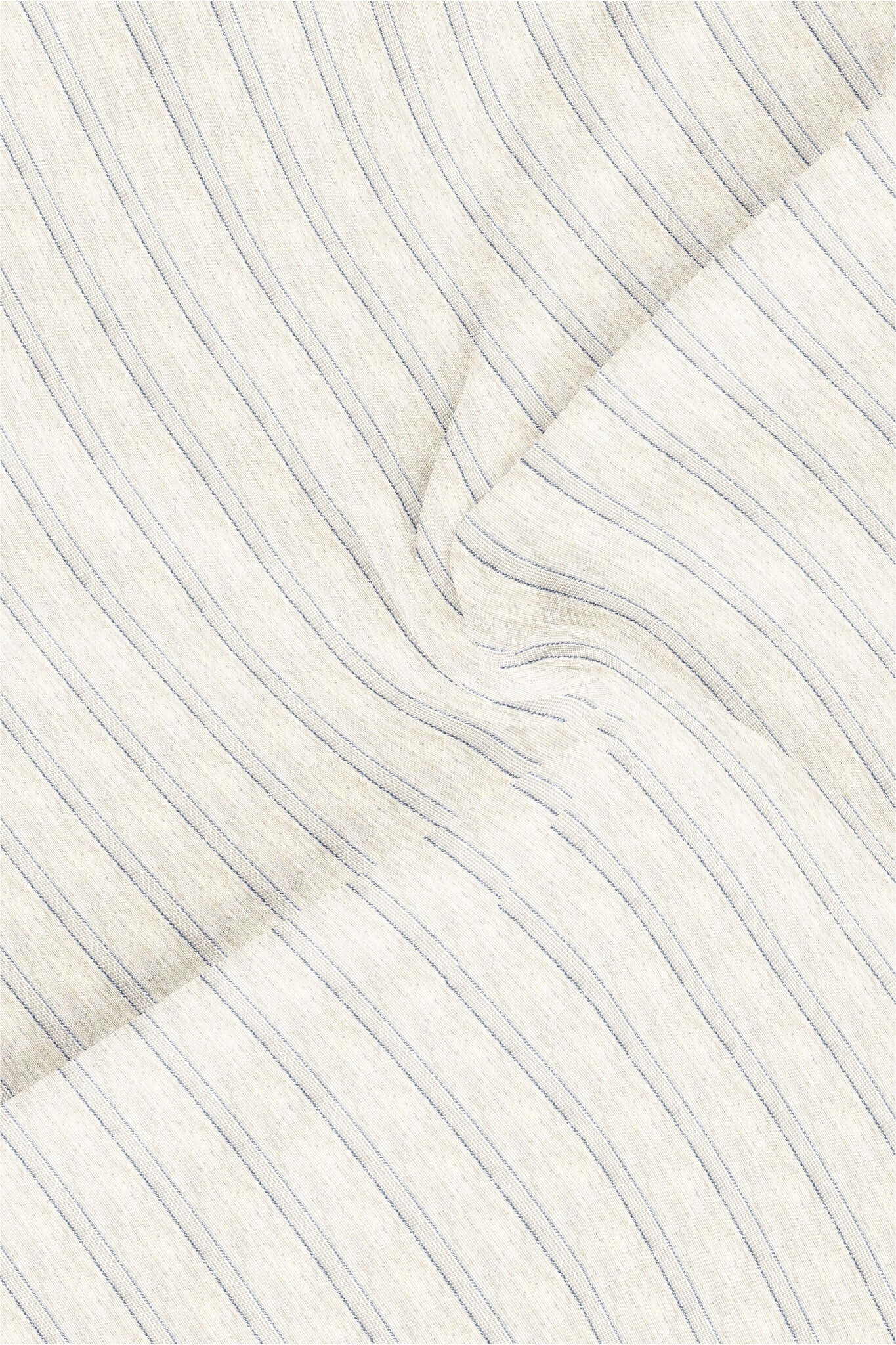 Beige and Sodalite Blue Stripes Cotton Shirt