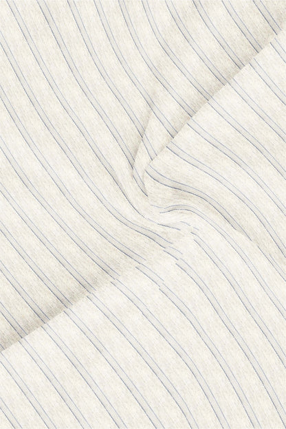 Beige and Sodalite Blue Stripes Cotton Shirt