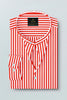 White and Crimson Red Candy Stripes Mandarin Collar Cotton Shirt - Formal Cotton Shirt in India 
Chinese Collar Shirts - Buy Stitching Shirt in Mumbai