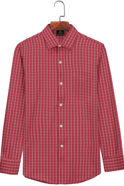 Poinsettia Red and White Checks Cotton Shirt