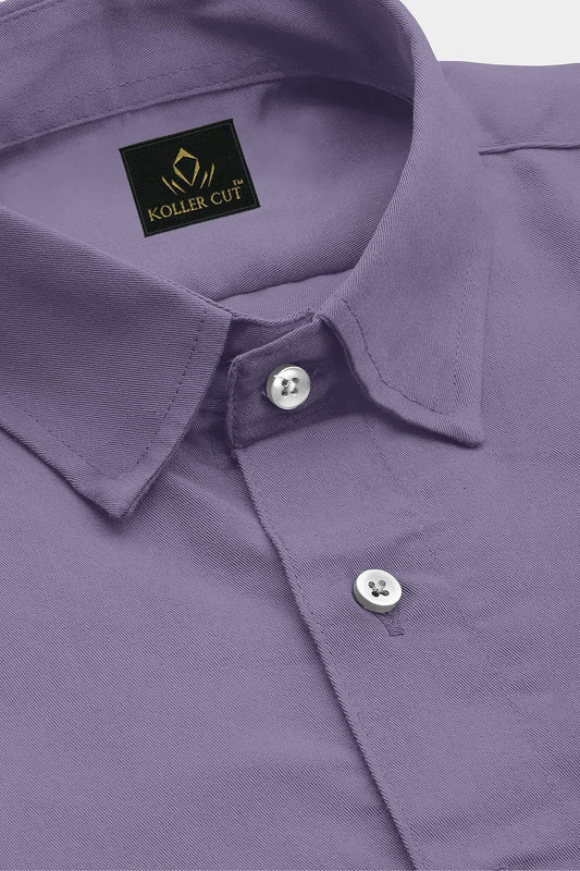 Aster Purple Giza Cotton Shirt