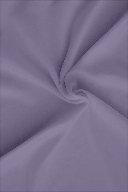 Aster Purple Mandarin Collar Giza Cotton Shirt