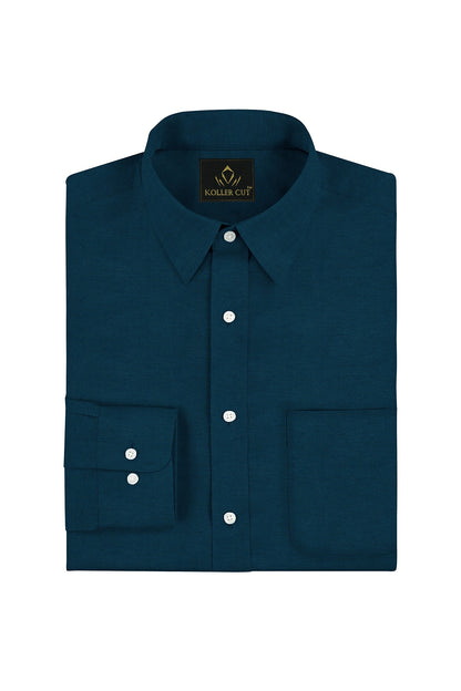 Royal Blue Luxurious Linen Shirt