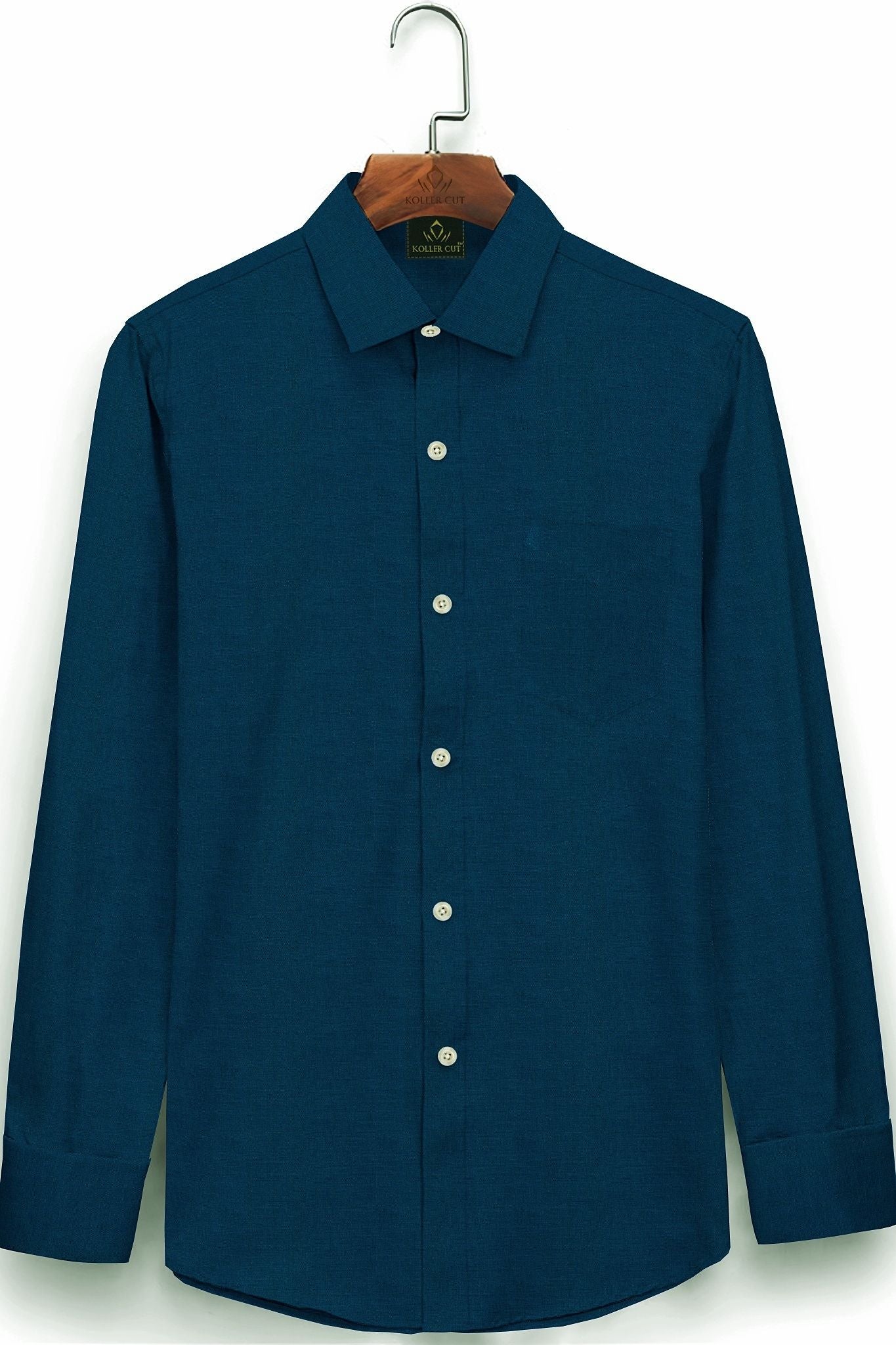 Royal Blue Luxurious Linen Shirt