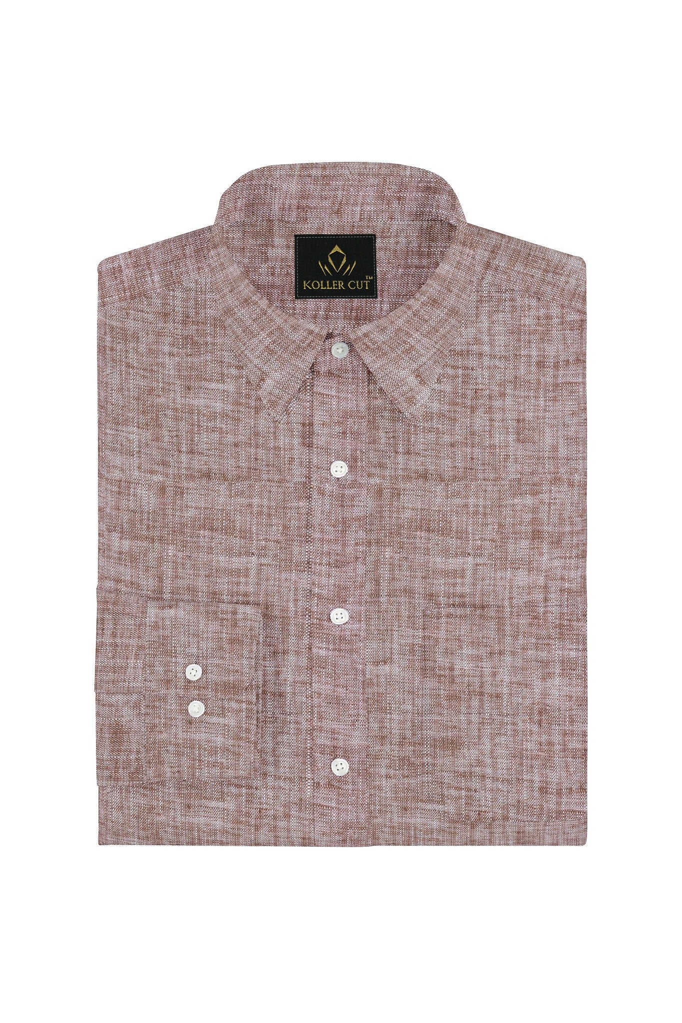 Partridge Brown Pure Linen Shirt