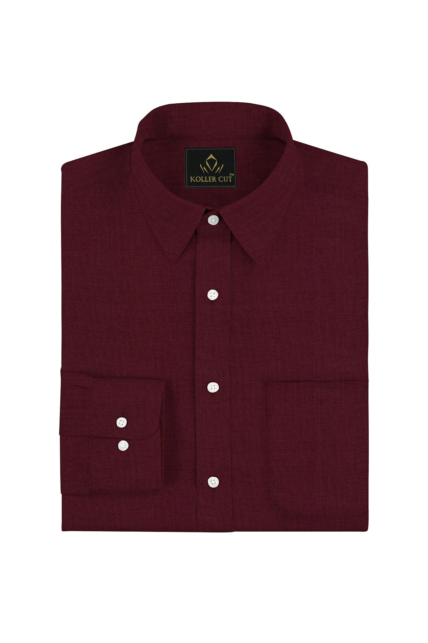 Merlot Red Luxurious Linen Shirt