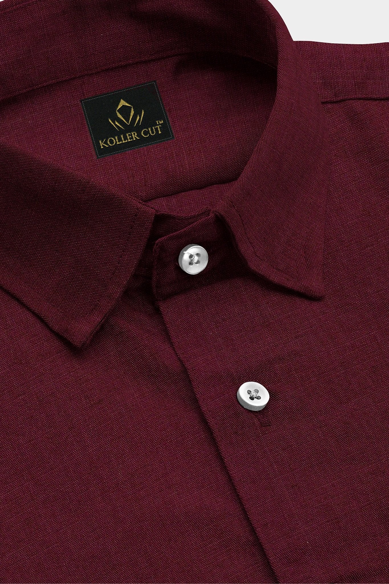 Merlot Red Luxurious Linen Shirt