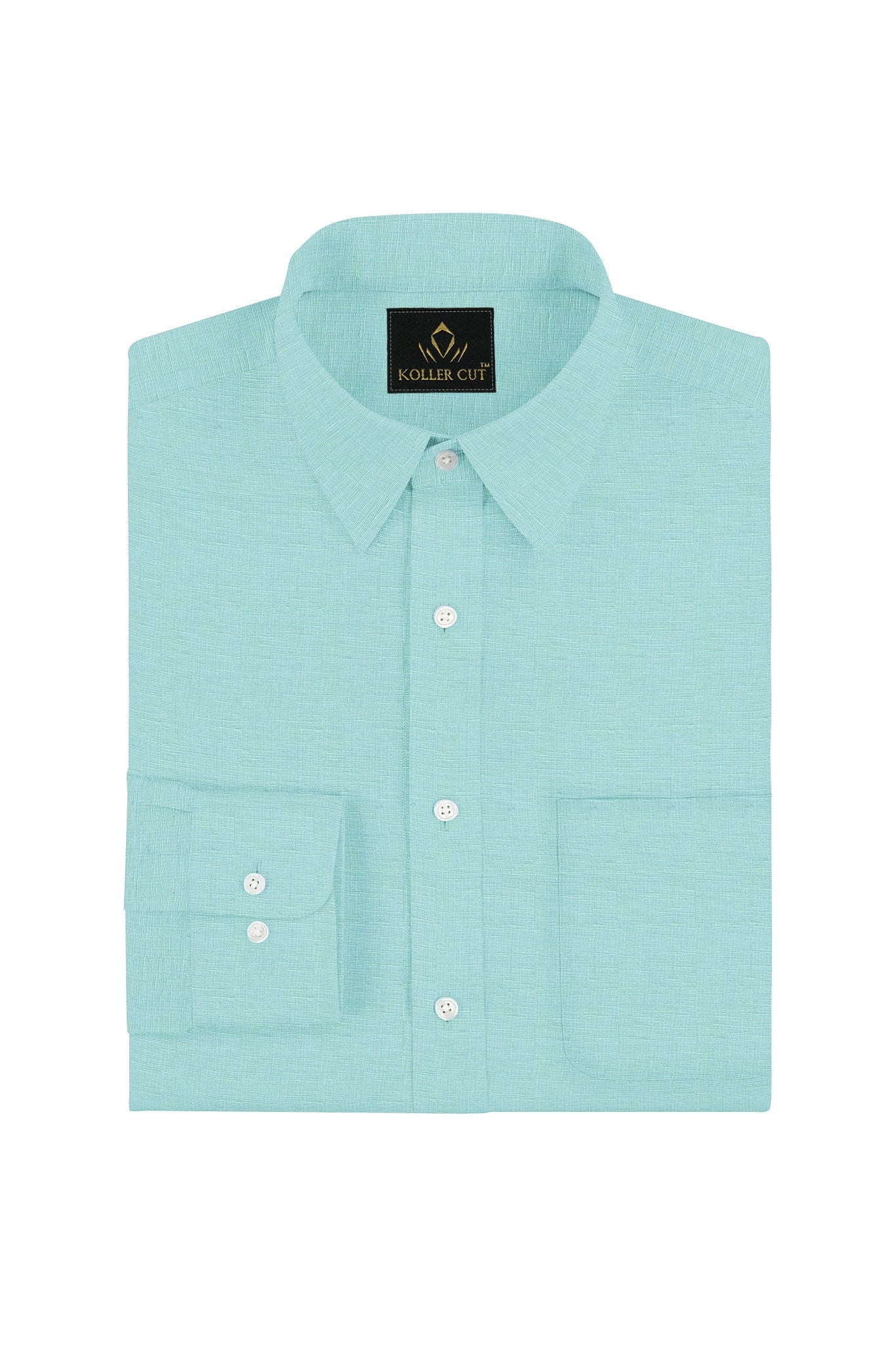 Turquoise Blue Luxurious Linen Shirt - Buy Linen Shirt in Mumbai