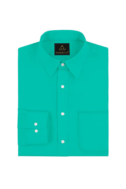 Turquoise Blue Giza Cotton Shirt