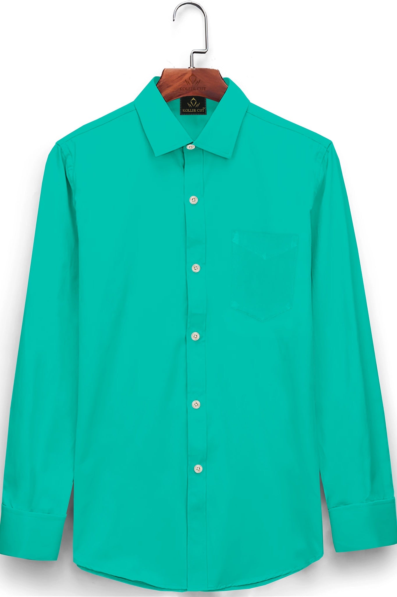 Turquoise Blue Giza Cotton Shirt