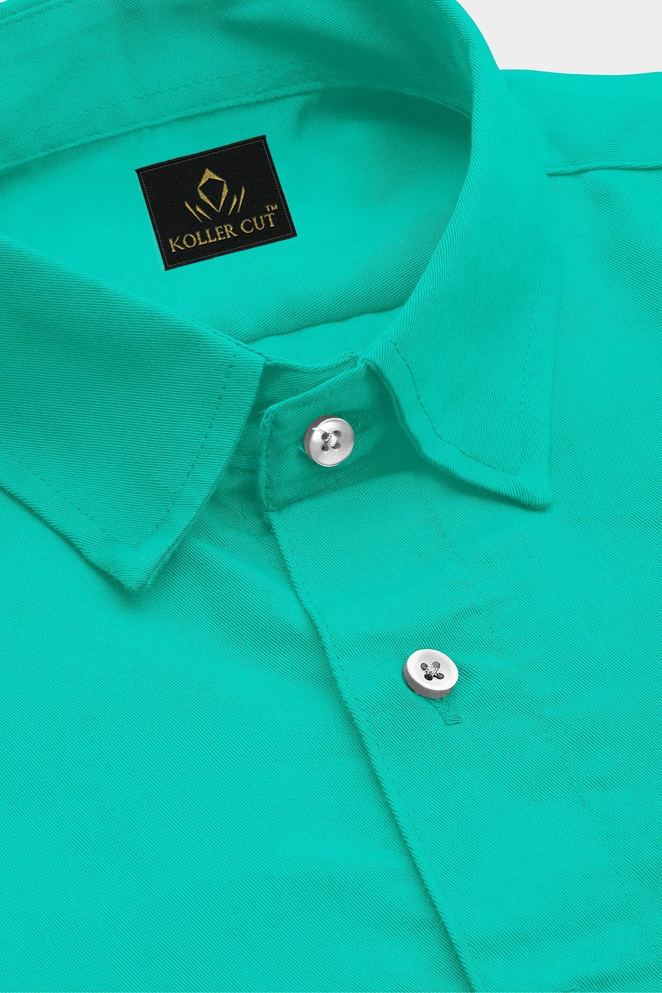 Turquoise Blue Giza Cotton Shirt