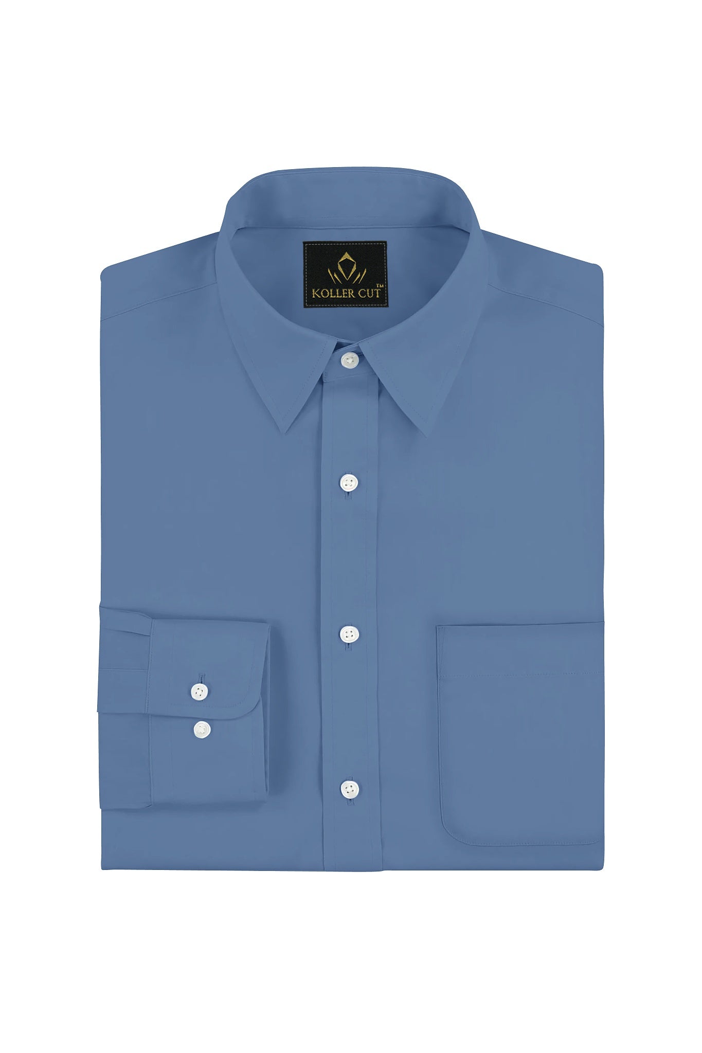 Lichen Blue Giza Cotton Shirt - Stitching Shirt in Delhi