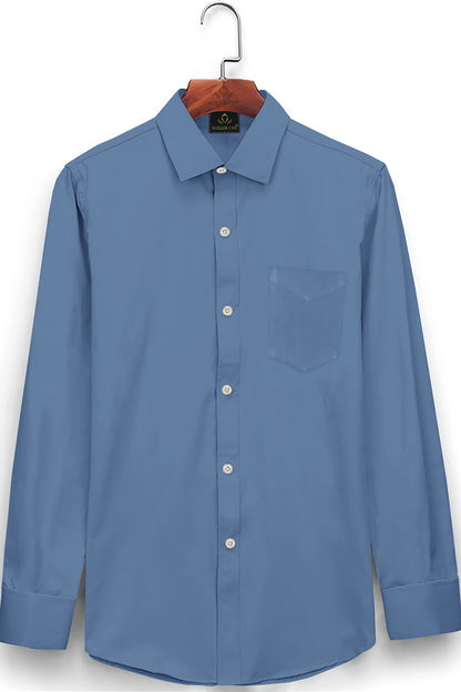 Lichen Blue Giza Cotton Shirt