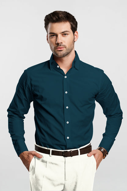 Quetzal Green Giza Cotton Shirt