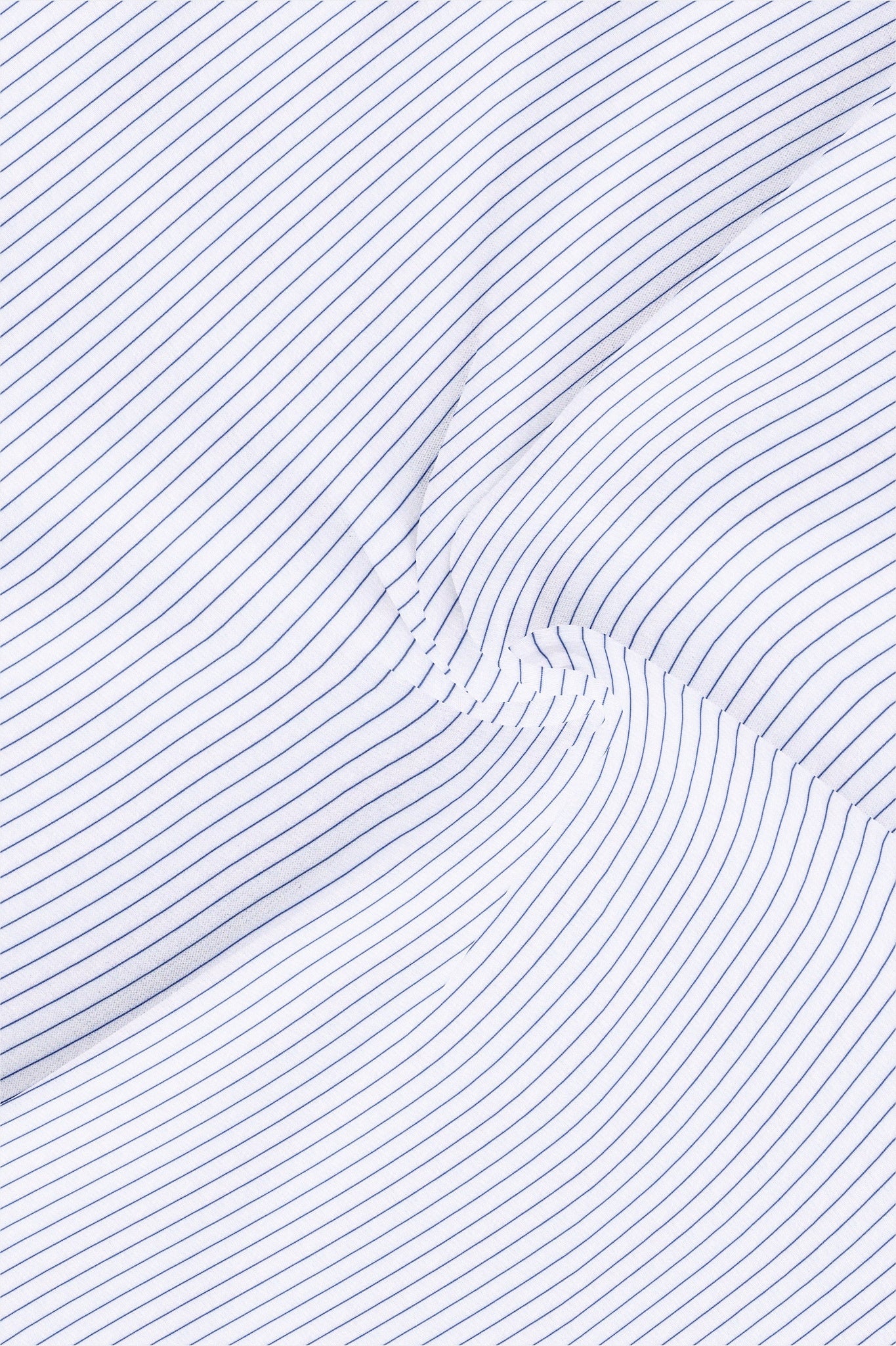 White and Galaxy Blue Pin Stripes Cotton Shirt