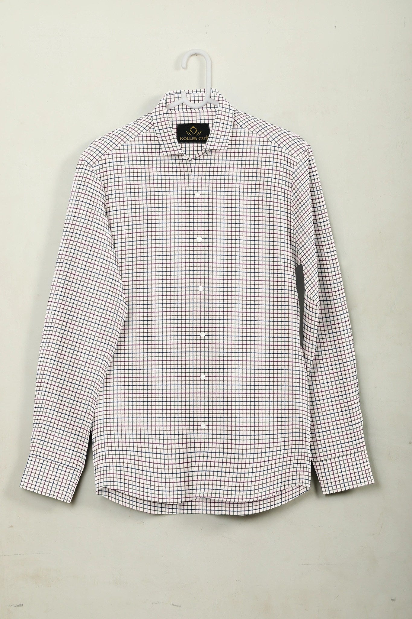White with Cordovan Red and Cactus Green Checks Cotton Shirt
Pluss size Checks Shirt in india 