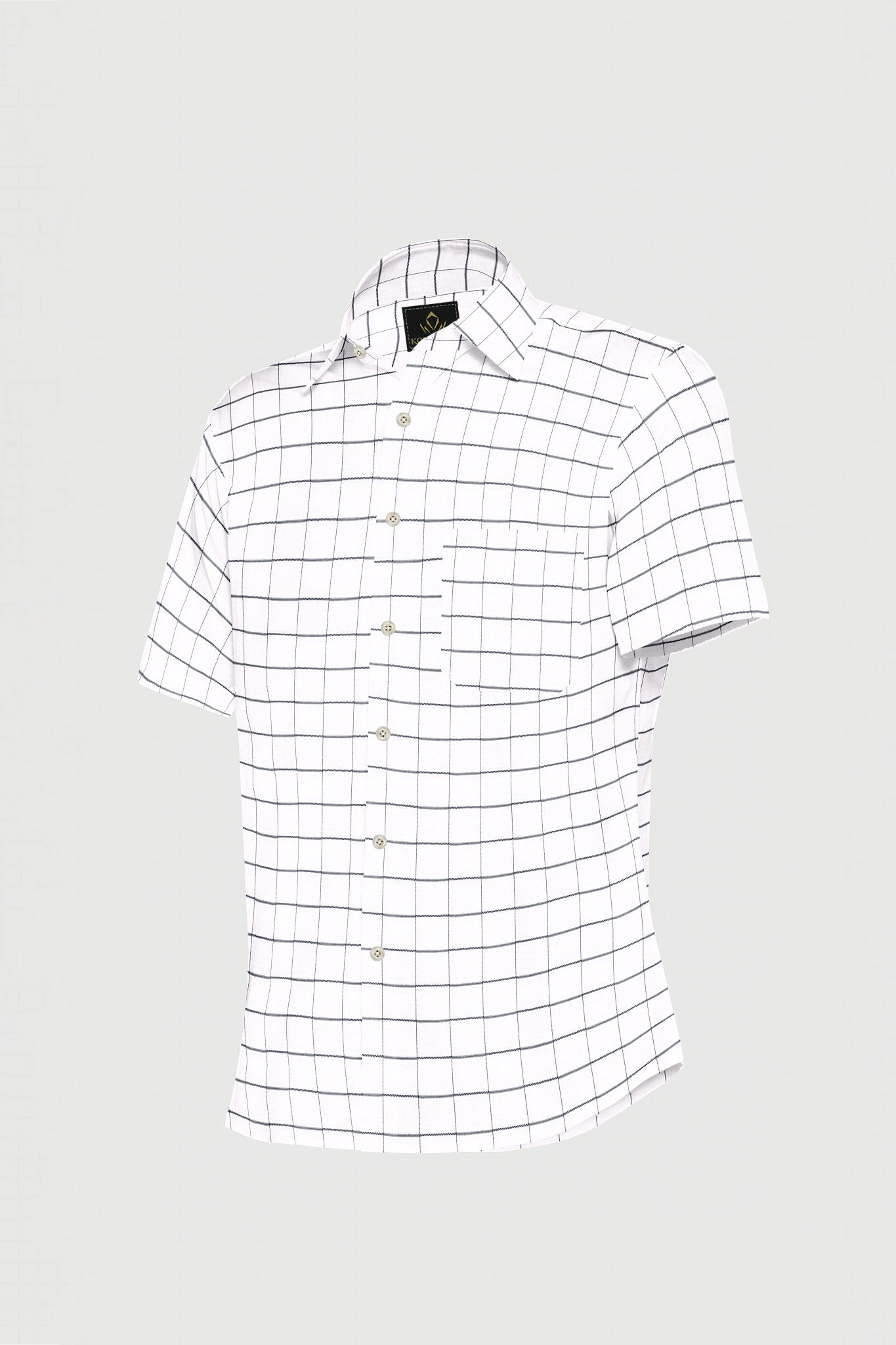 White and Black Checks Cotton Shirt Best Premium Cotton Check Shirt in India