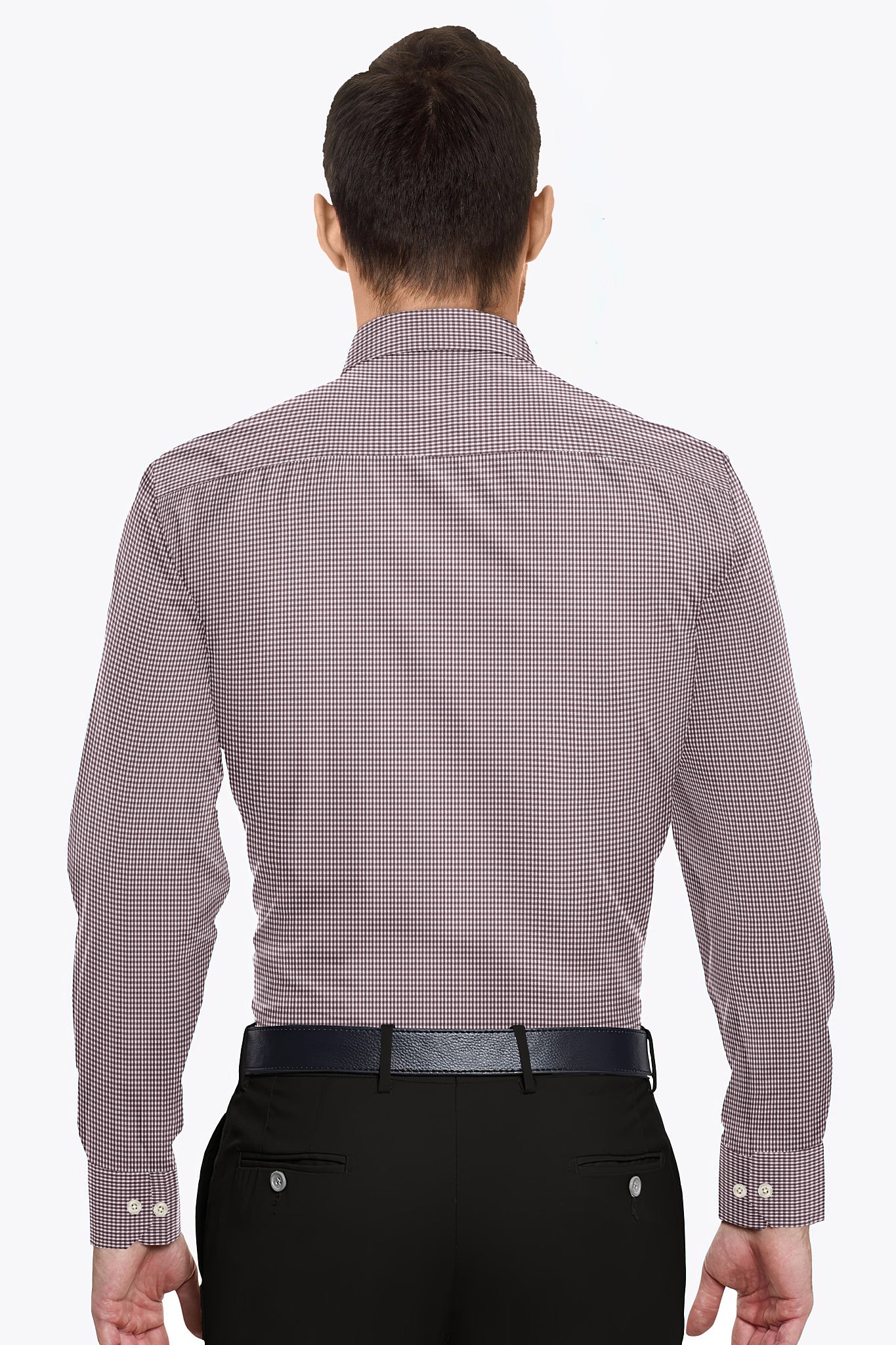 White and Russet Brown Checks Cotton Shirt-Plus size shirt in India