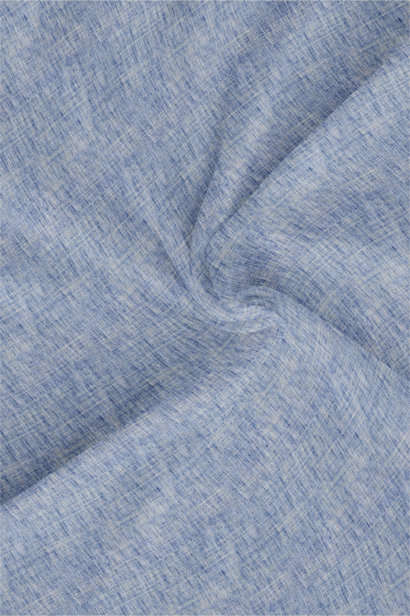 Denim Blue Cotton Linen Shirt