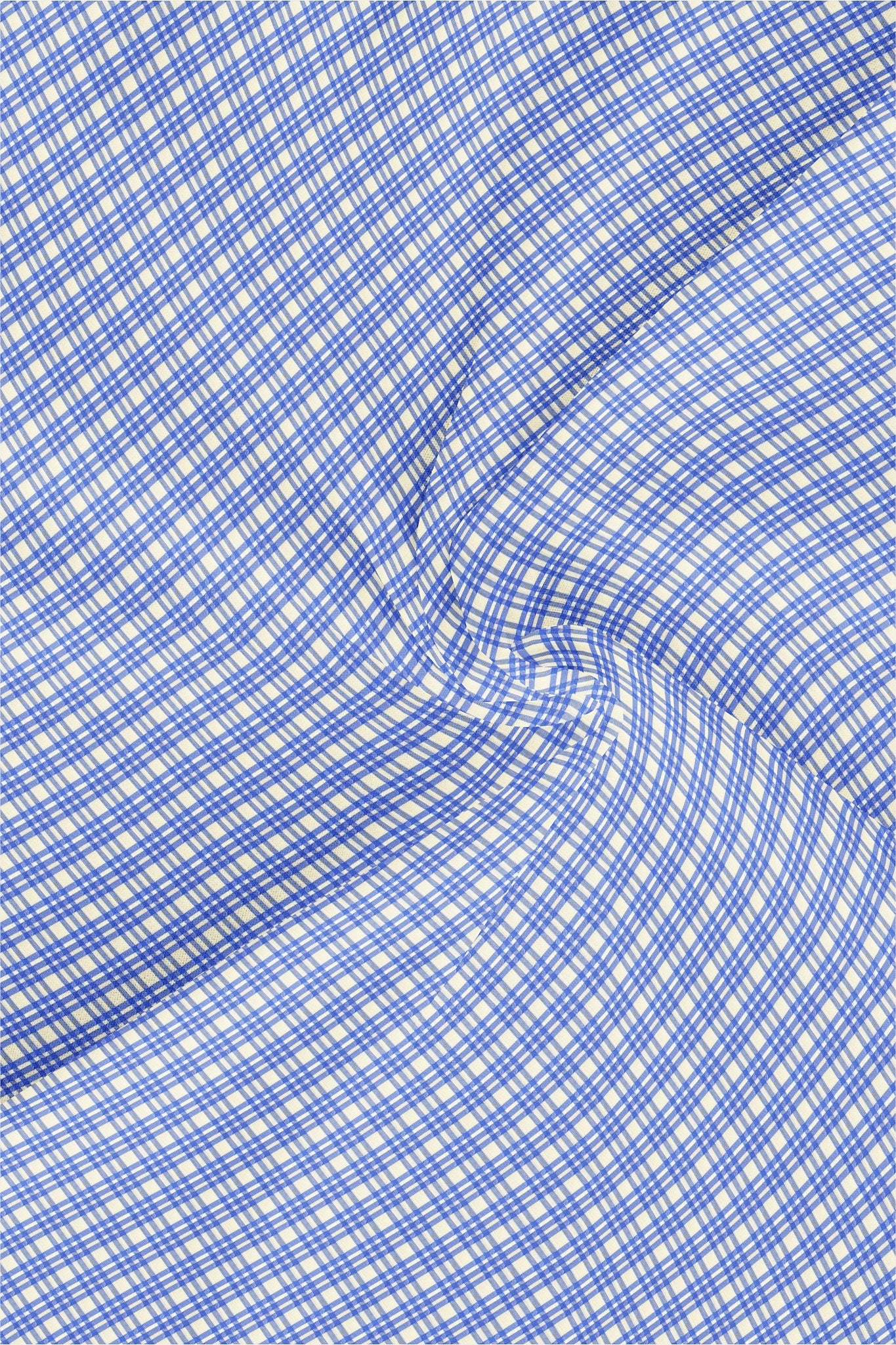 White and Lapis Blue Checks Cotton Shirt-Plus Size shirts in India