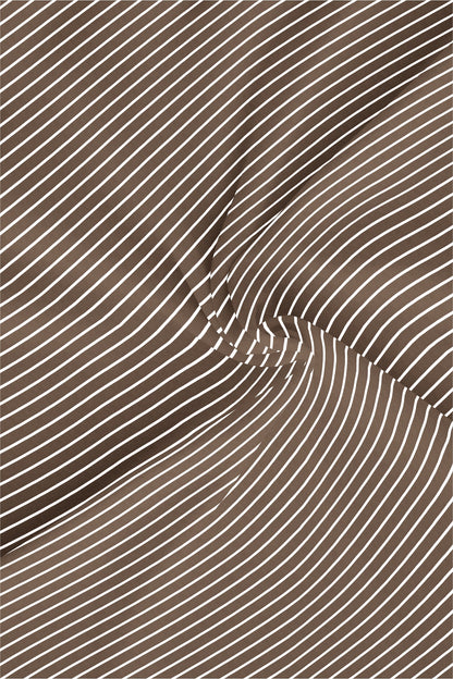 Tortilla Brown and White Pinstripes Men's Cotton Shirt