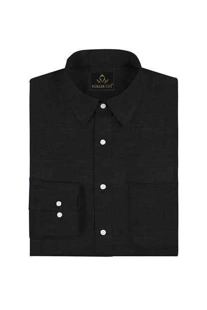Asphalt Black Cotton Shirt