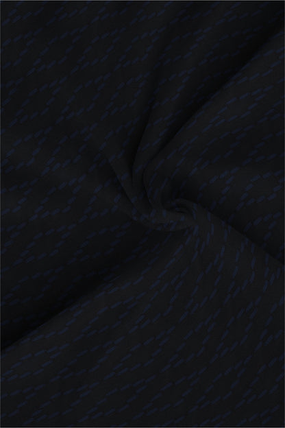 Jet Black and Nautical Blue Capsule Printed Cotton Shirt