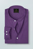 Grape Purple Mandarin Luxurious Linen Shirt