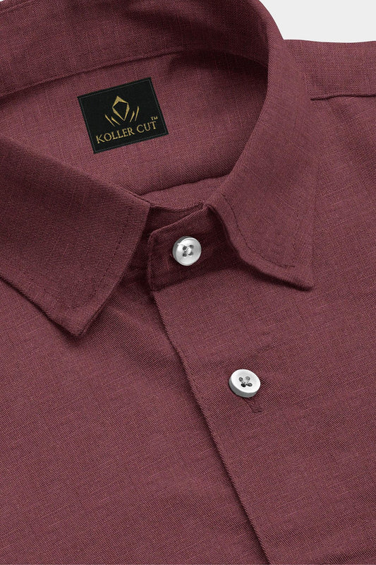 Cinnabar Brown Luxurious Linen Shirt