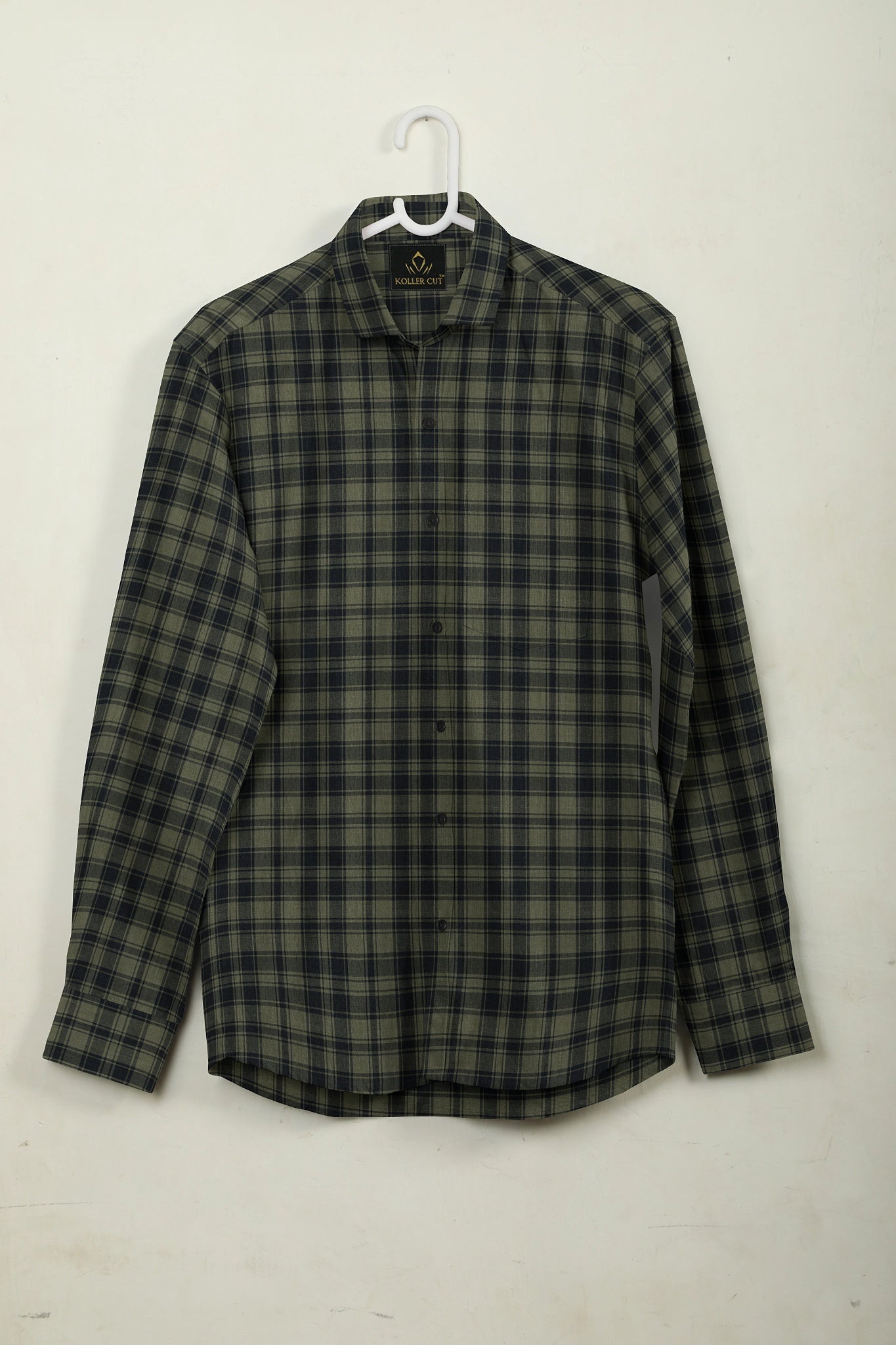 Calliste Green and Black Checks Cotton Shirt