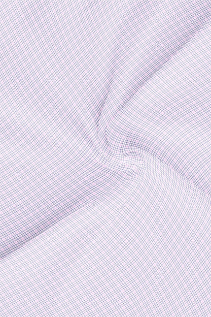White with Sapphire Purple and Begonia Pink Checks Cotton Shirt