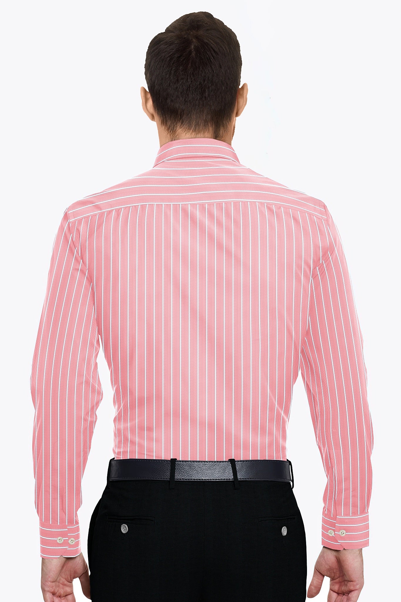 Persian Red and White Stripes Cotton Shirt