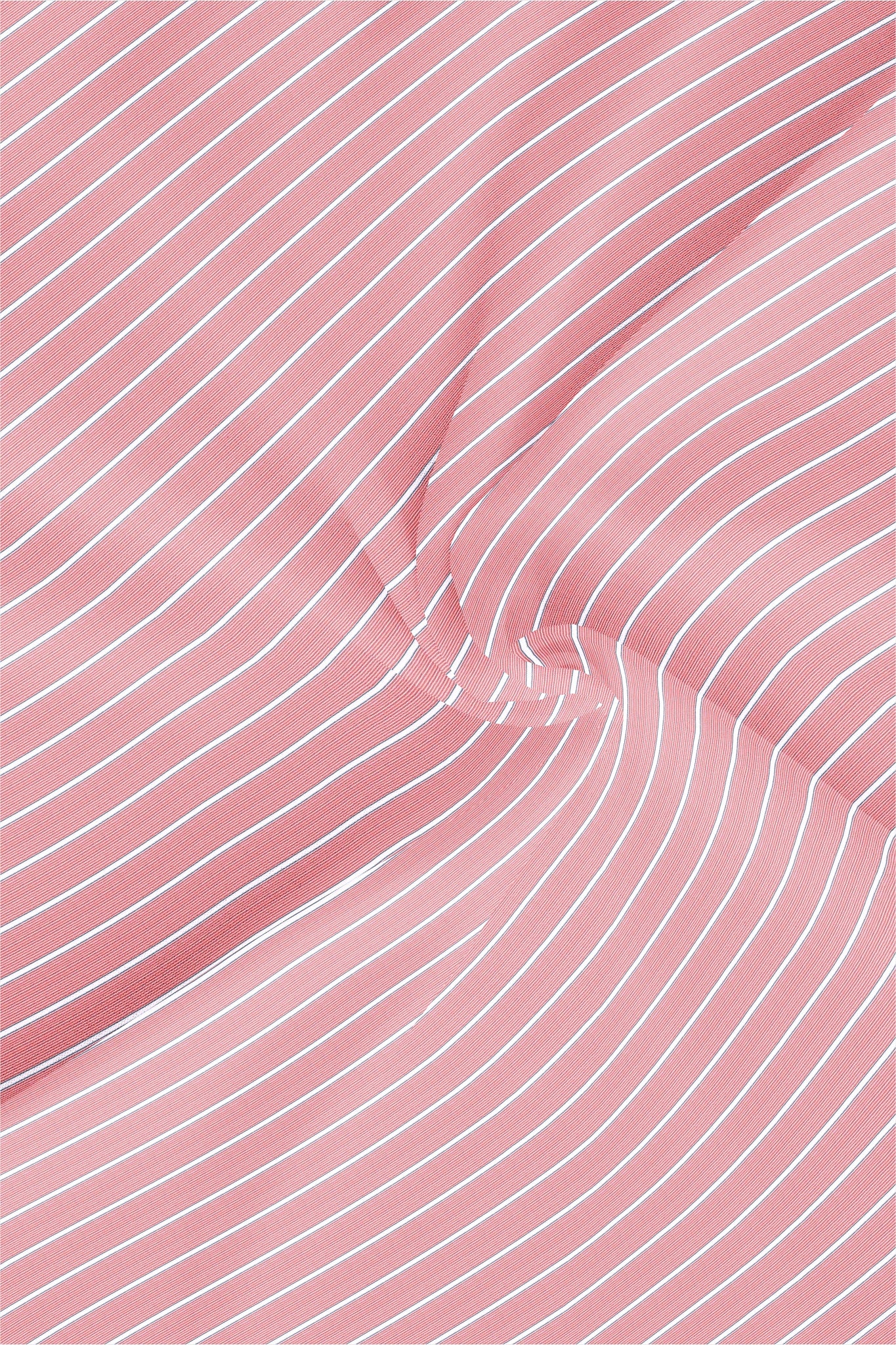 Persian Red and White Stripes Cotton Shirt