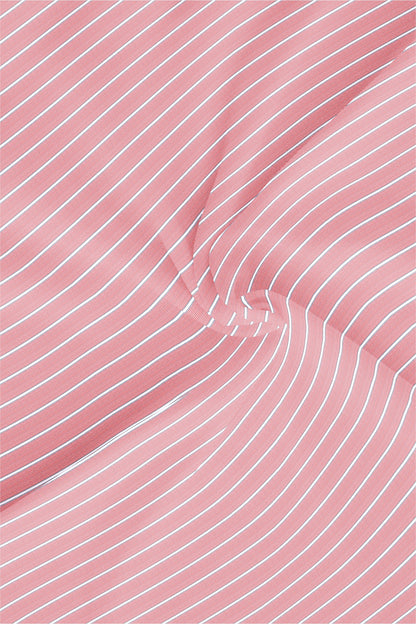 Persian Red and White Stripes Cotton Shirt