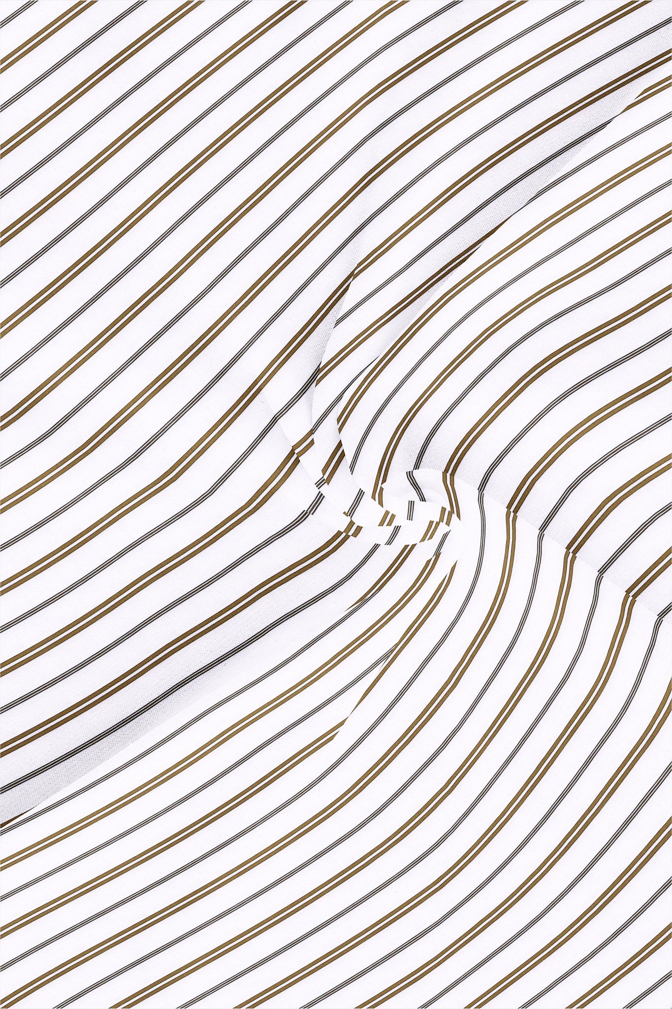 White with Dachshund Brown and Black Stripes Cotton Shirt